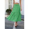European and American Fresh Floral Long Skirt Slim Fit and Slimming Pleated High Waisted Skirt