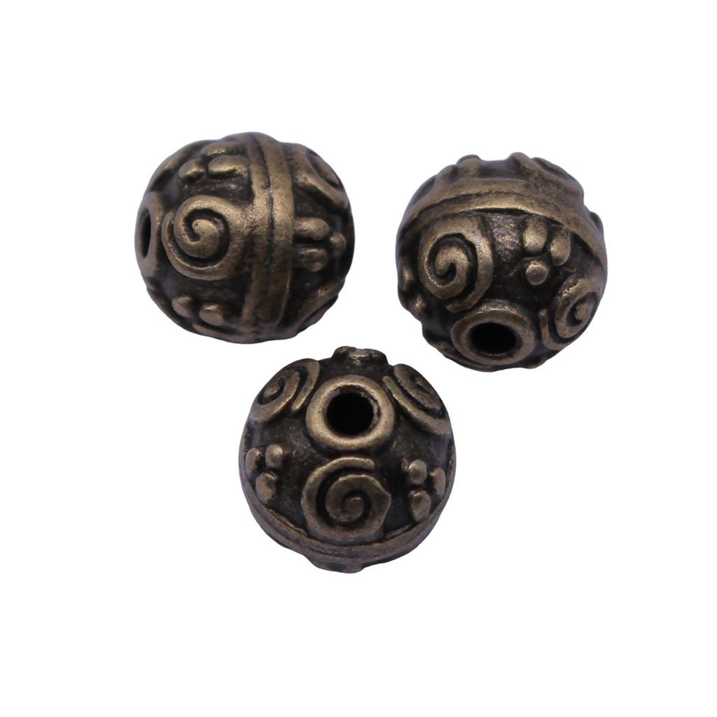Floral Edge Spacer Beads Ornate Metal Small Hole Charms For Bohemian Beading Supplies