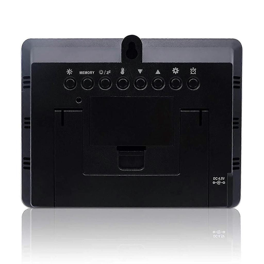 Digital Color Forecast Weather Station,clock With Outdoor Sensor With Alert,temperature,humidity(black)