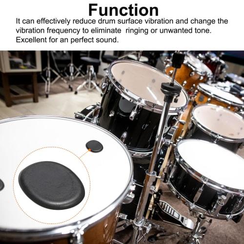 uxcell Drum Damper Gel Pads, 10-Piece Set, Silicone Mute Pads, Drum Silencers, Moon Gel, Clear, 30x25x3mm/98x22x2mm, for Drums and Cymbals, Tone Contr