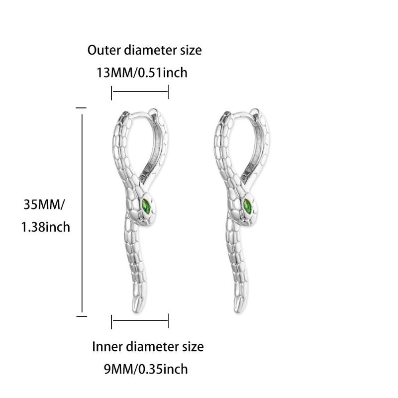 Snake-shaped Long Earrings, Stud Earrings, Women's Light Luxury, High-end Sense, Niche Ear Buckle Design Sense, Winding Personality