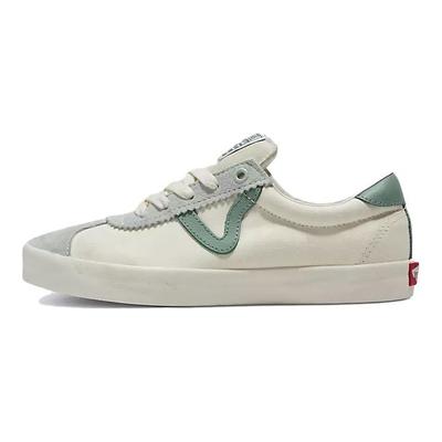 Sport Low Casual Lightweight Comfortable Shock Absorbing Durable Low Top Skate Shoes Unisex Sneakers White Green VN000CQRGRN
