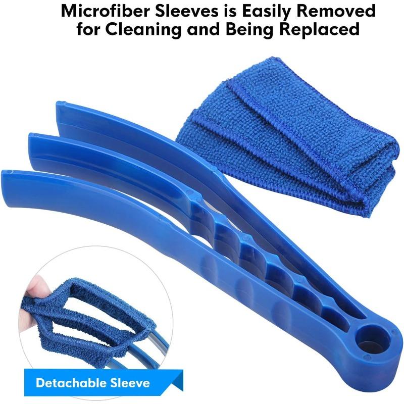 Minifibre Triple Blind Cleaner Mitt Venetian Slats Blinds Duster for Window Blinds Air Conditioner Jalousie Dust