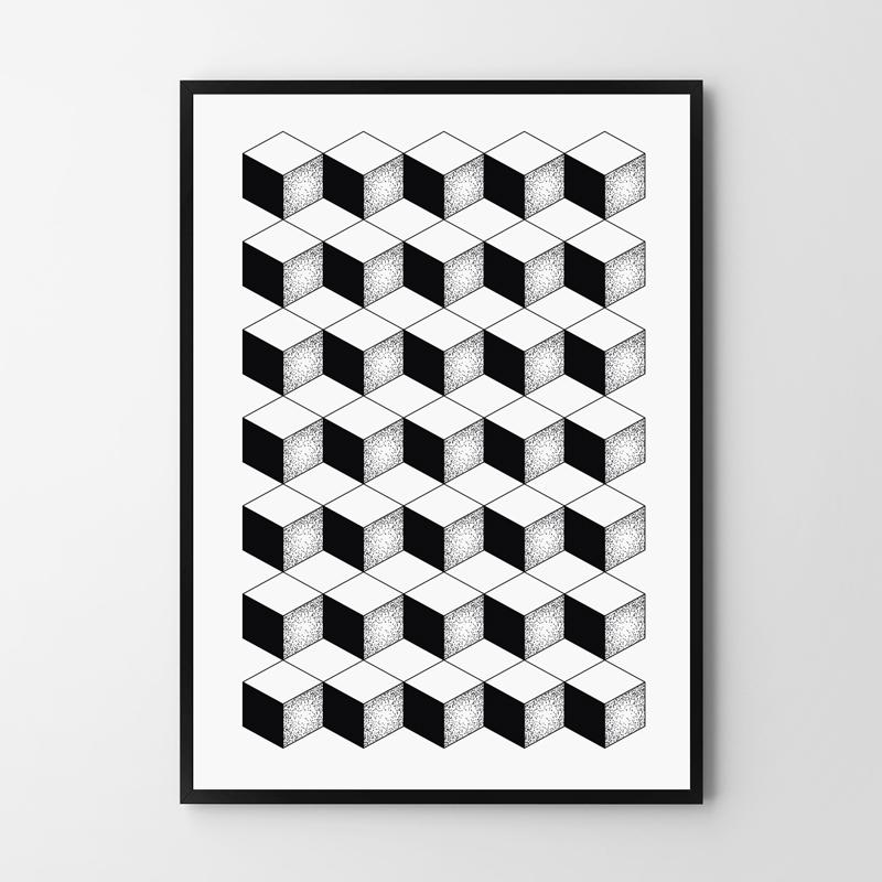 Black and White Pattern Poster