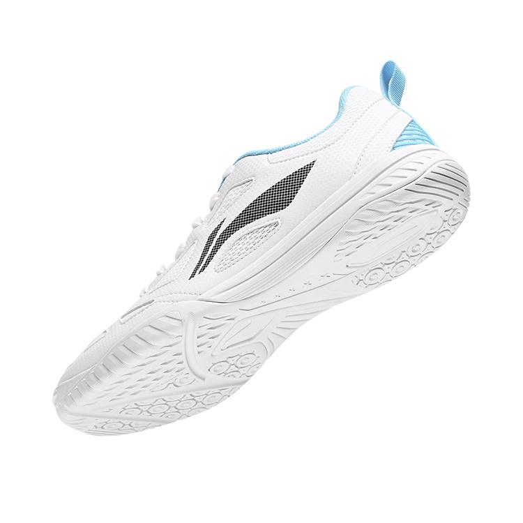Li Ning Breathable Support Lightweight Casual Scenario Low top Table Tennis Shoes Unisex White Blue APPU031-3