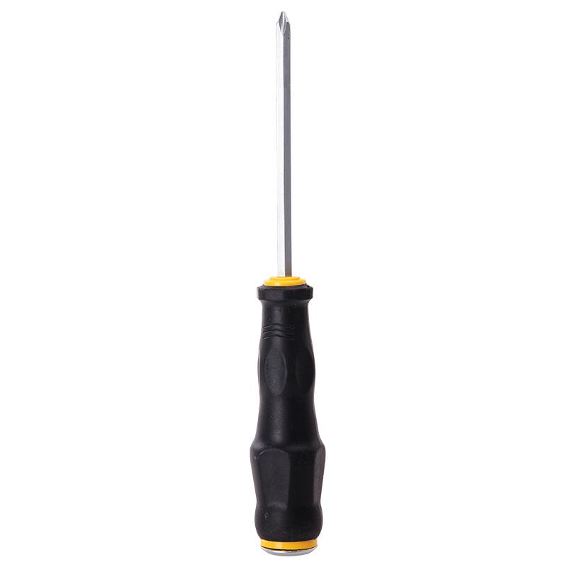 Deli Tools Multi-Functional Through-Body Screwdriver: Industrial-Grade Flat & Phillips Head with Magnetism