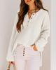 European and American Autumn/winter New Women's Half-cardigan Knit Sweater, Buttoned Open-front, Casual Loose Solid-color Sweater for Women