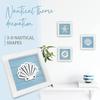 Ocean Theme Beach Wall Decor 3D Wall Art with Starfish Seashell Sand Dollar Vintage Beach Home Bathroom Decor