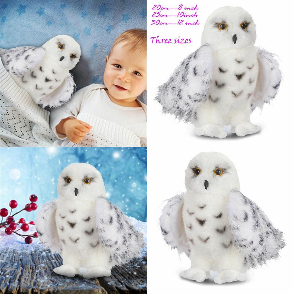 Adorable Wizard Snowy Owl Plush Toy Soft Stuffed Doll For Kids Christmas Gift