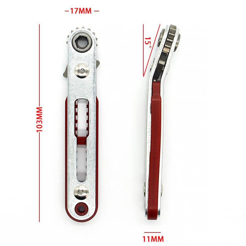 1PC Mini Ratchet Wrench Hexagon Torx Bidirectional Control for Single/Double Head Screwdriver Drill Bits Tool 1/4"(6.35mm)