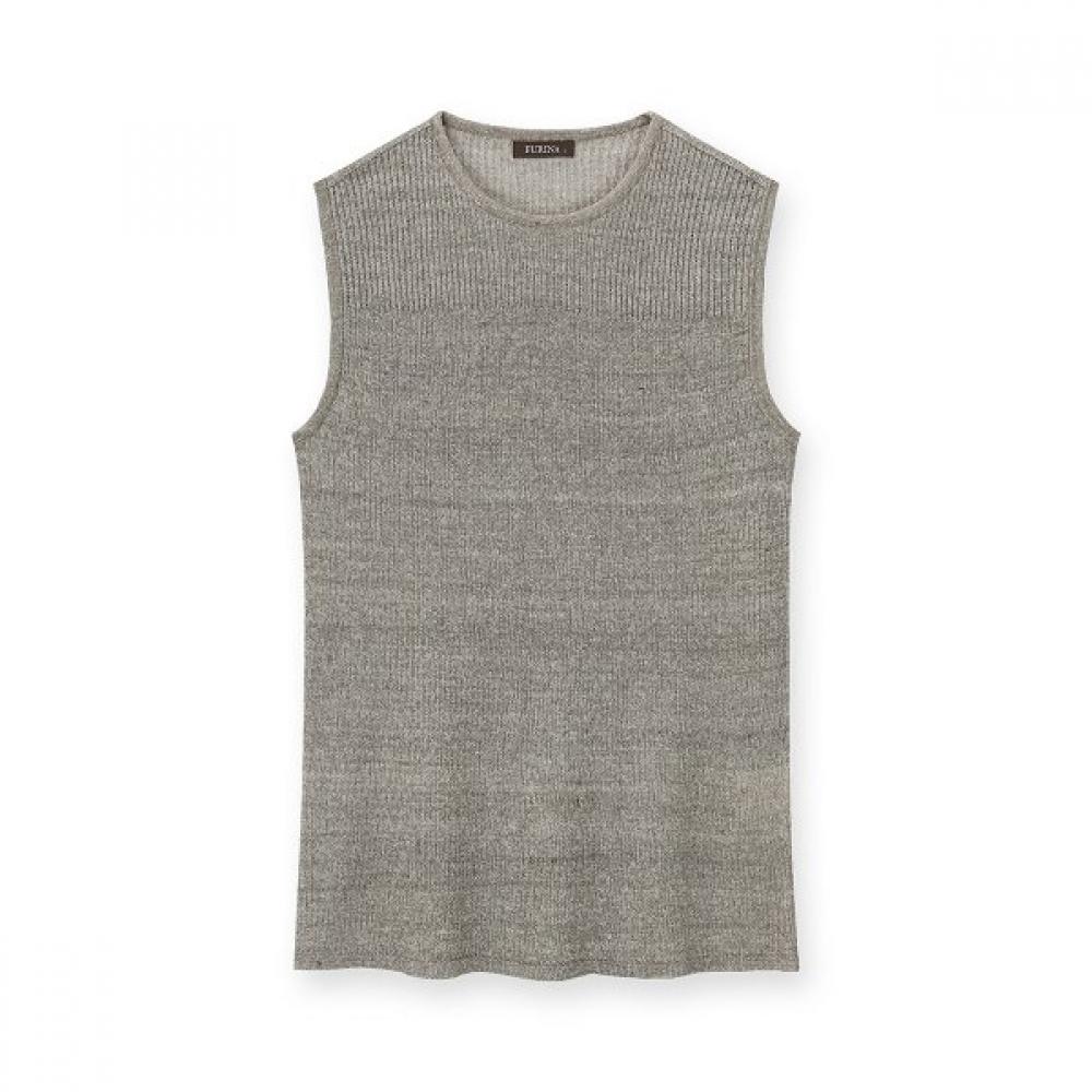 Furina ITalian Linen Blend Sleeveless KniT T shirT Melange fun/S (85)