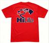 HiLife Tree Graphic Red 100% Cotton Fashion T-Shirt Lifestyle Culture Tee for Hawaii Enthusiasts and Life Style Trend Seekers