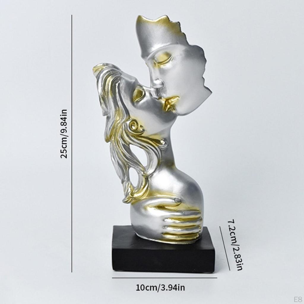 Abstract Art Couple Sculpture Kissing Lover Statue Centerpiece Table Decoration Crafts Love Figurine