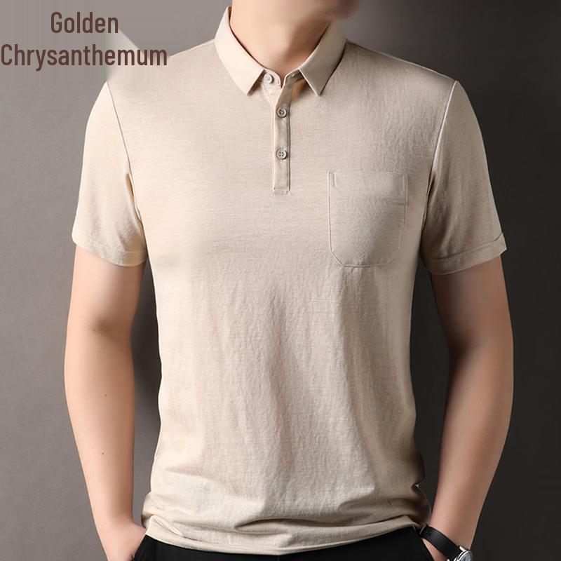 

Jinjuan Men s Cotton Blend Business Casual Polo Shirt XL