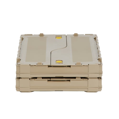 [.co.jp limited] TRUSCO Danbo Thin Folding Container 50L with Lock Lid TR-C50B-A-DNB Storage Case Storage Box