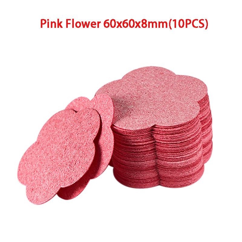 10Pcs Face Cleaning Sponge Pad Exfoliator Mask Facial Spa Massage Makeup Removal Thicker Compress Flower Heart Natural Cellulose