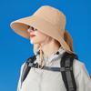 Summer Outdoor Sunscreen Shawl Hat Women Ponytail Dual-Purpose Hiking Hat Fisherman Hat