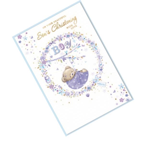 Simon Elvin On Your Beautiful Son´s Christening Greetings Card (Pack of 6)