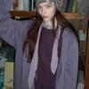 Long Petty scarf_Purple Stripe