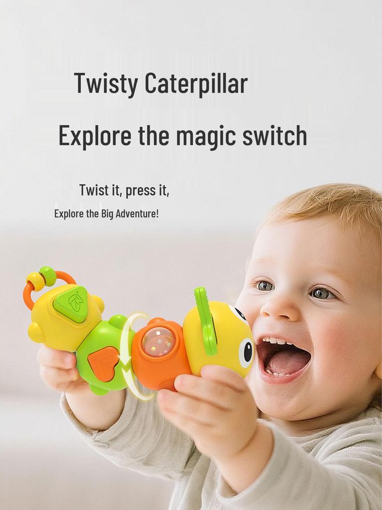 Mother and Baby Caterpillar Twisty Worm: Educational & Motor Skills Toy for Newborns