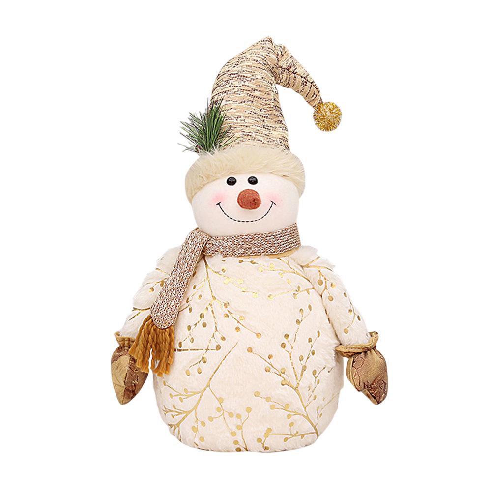 1PC 26-60CM Big Size Christmas Dolls Decoration Short Plush Printe Santa Claus Snowman Doll for Christmas Tree Ornaments Home Ho