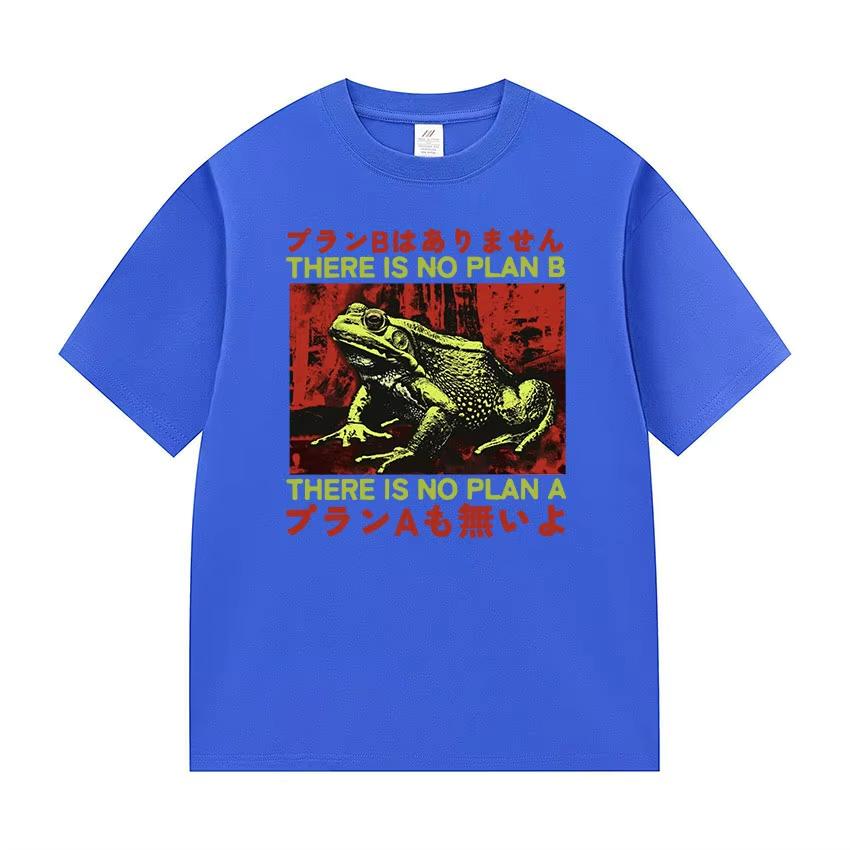 Japanese There Is No Plan B Frog Graphic T Shirt Unisexs Vintage Fashion ONeck Tshirts Casual Unisex Cotton Short Sleeve Tshirts