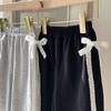 Girls' Pants 2025 Spring and Autumn Korean Style Casual Sports Pants Comfortable Sweatpants with Lace and Bow Stylish