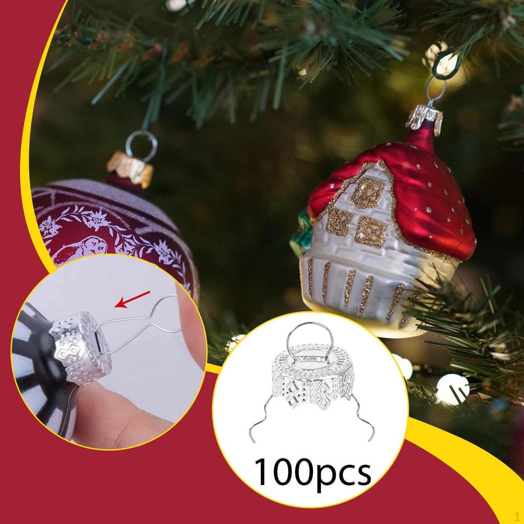 100 Stück Weihnachtskugel-Ornament Metallaufhänger für Partys