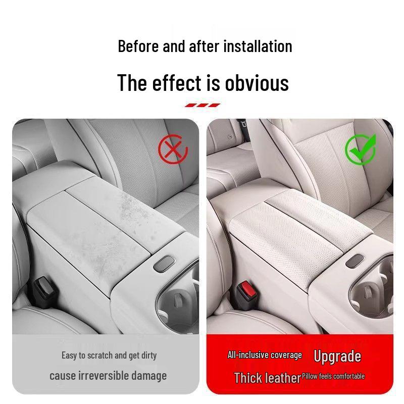 Ideal i6/i8 Car Armrest Box Leather Cover - Interior Decoration & Protection Pad