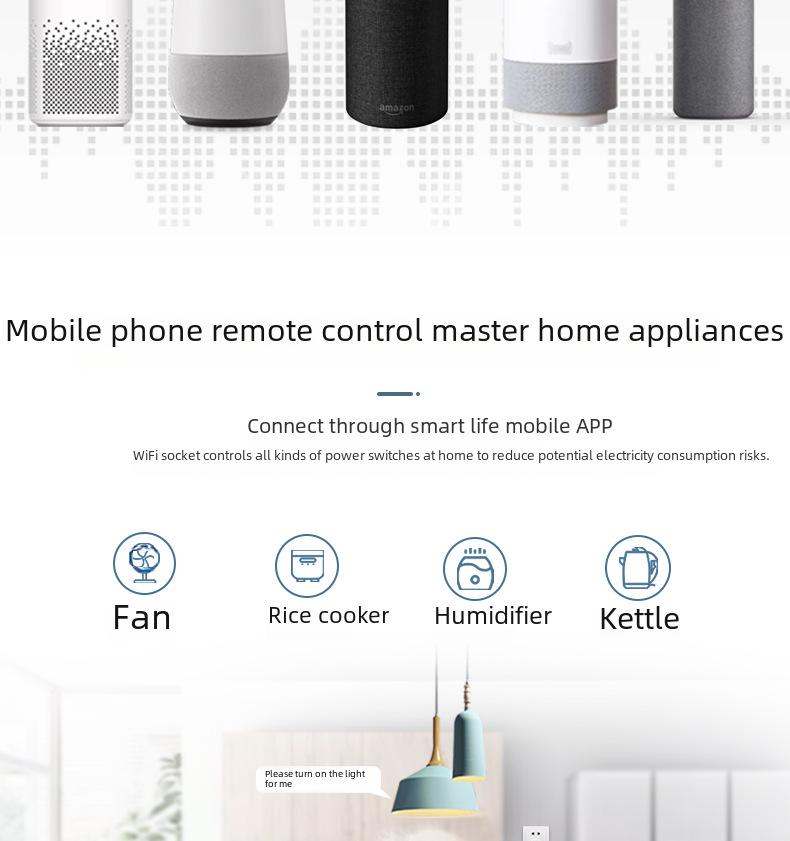 Graffiti WiFi Smart On/Off Lamp Control: App-Enabled Wireless Remote Switch