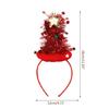 Christmas Hair Bands Glitter Santa Hat Headband Glowing Holiday Party Favor