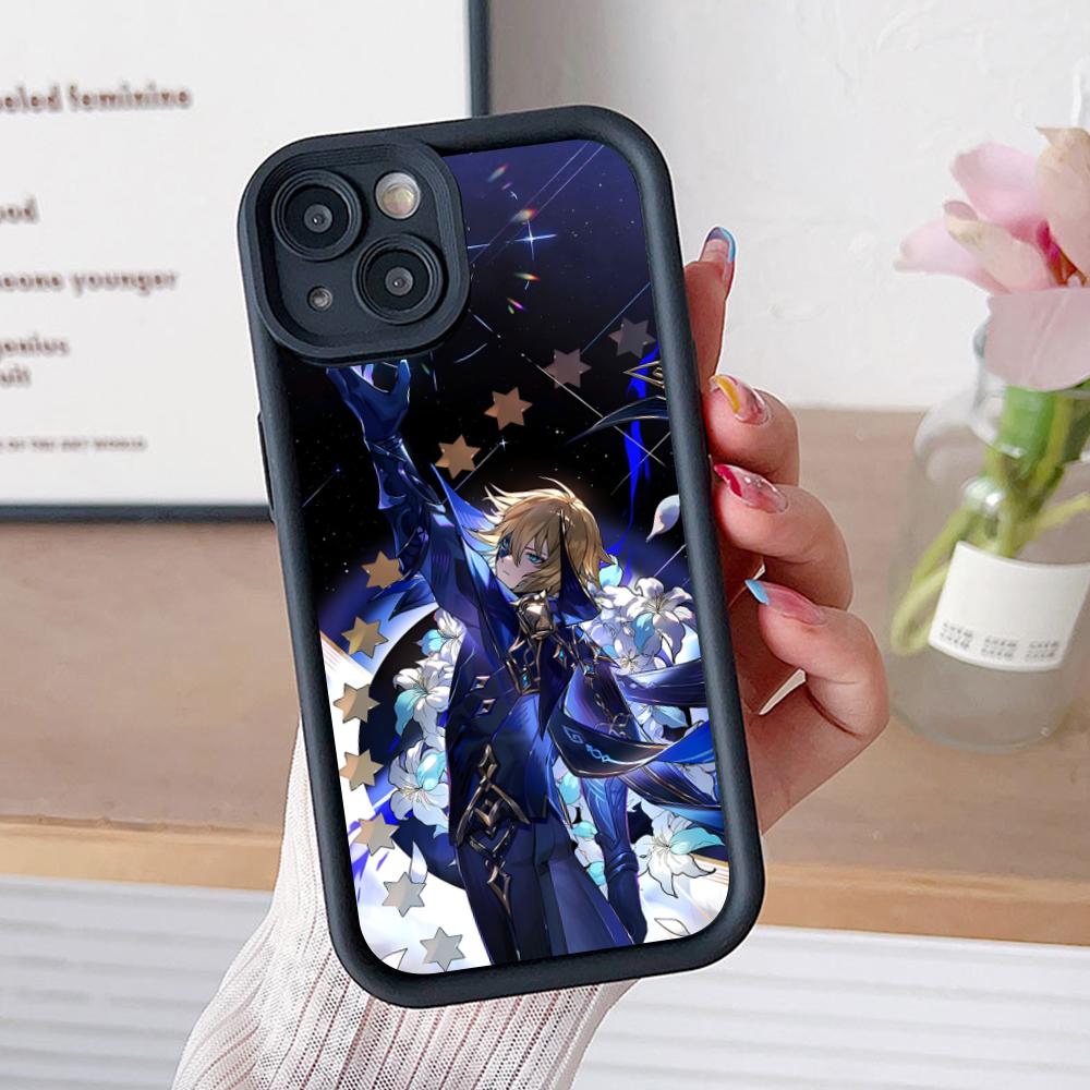 

Game GI Dainsleif Phone Case for iPhone 17 16 15 14 13 12 11 Air Pro Max Plus Black Soft TPU Shockproof Cover iPhone 14 Plus