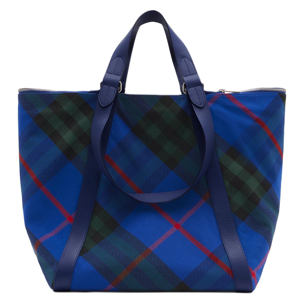 

Burberry Shield Adjustable Leather Shoulder Strap Open Design Polyester Blend Cotton Tote Bag Women Tote Bag Knight-Blue 80897921 Basic Set (Bag+Dust Bag)