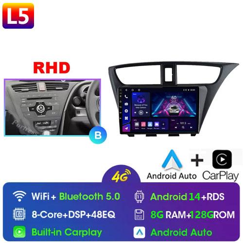 Fortress For Honda CIVIC Hatchback 2012 - 2017 Car Radio Android Multimedia Video Player Navigation GPS Stereo HU No 2 Din 2din