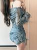 Women's Korean-Style Slimming Three-Piece Swimsuit Set with Cover-Up, Tummy Control, Sexy, Instagram-Worthy, 2026