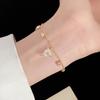 Copper Zircon Bohemian Shell Bangle Imitation Pearl Beach Hand Chain  Girls