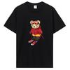 Skiing Beginner Teddy Bear Printing TShirt Fashion Casual Fitness T Shirt Cotton Tops Unisex S Clothing Oversized Unisex Tshirt