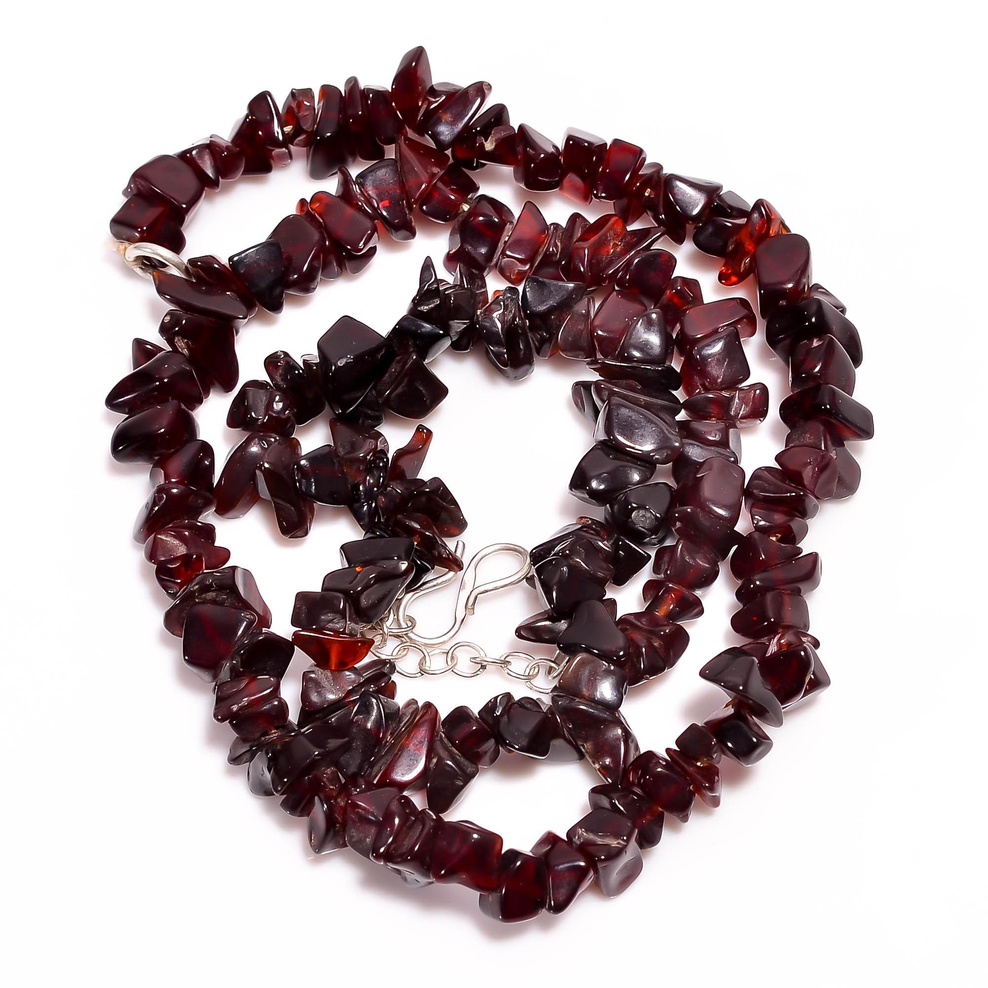 

ААА+ 100% Натуральный Гранат Неограненные Гладкие Бусы Ожерелье 5-9 мм 17-18 UB-8448