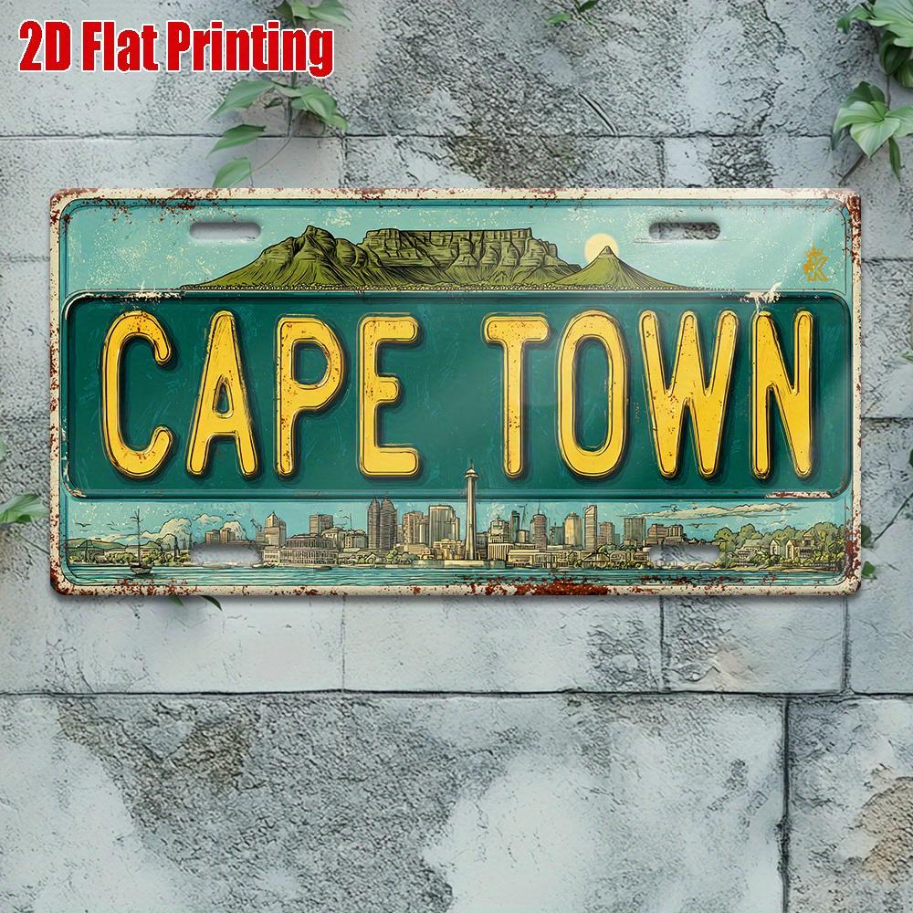 

D Flatpc Vintage Metal Sign for Decorationg Only Outdoor Wall Art xcmCAPE TOWN Aluminum Sign Retro Travel Wall Art 15x30cm(5.9x7.8inch)