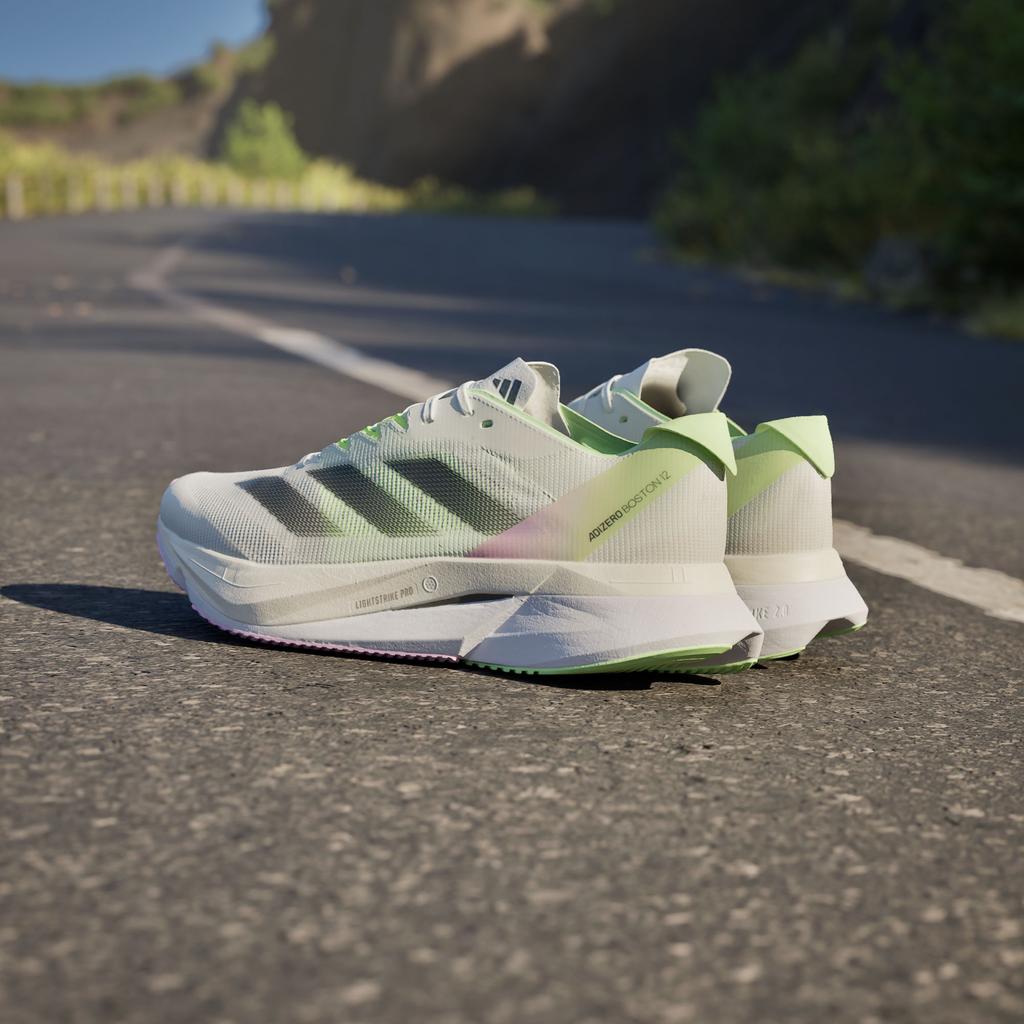 adidas Adizero Boston 12 Cloud White Core Black Green Spark