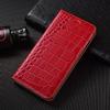 Custodie Per SAMSUNG Galaxy S24 S23 S22 S21 S20 Plus Ultra FE 5G Custodia a Libro Coccodrillo Vera Pelle di Mucca Coperture Portafoglio Magnetiche