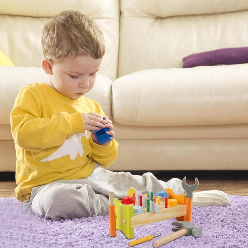 Kids Tool Bench Pretend Play Workbench Set For Ages 2 3 4 5 Educational Preschool Learning Montessori Toys Learning Sensory Toy