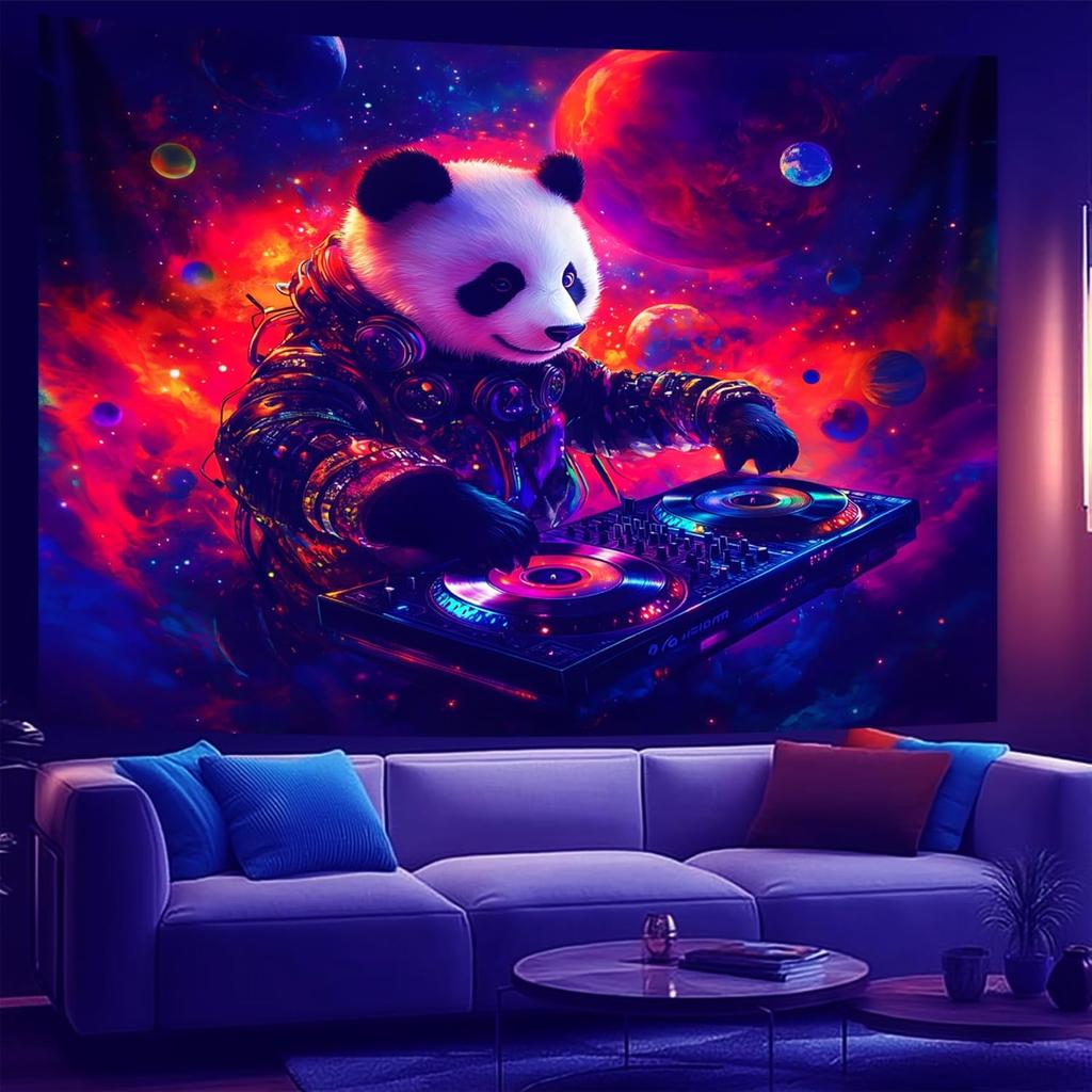 NYZE Astronaut Space Tapestry for Bedroom, Glow In the Dark Room Decor Wall Tapestries, Cool Galaxy Planet Wall Hanging, Wall Ha