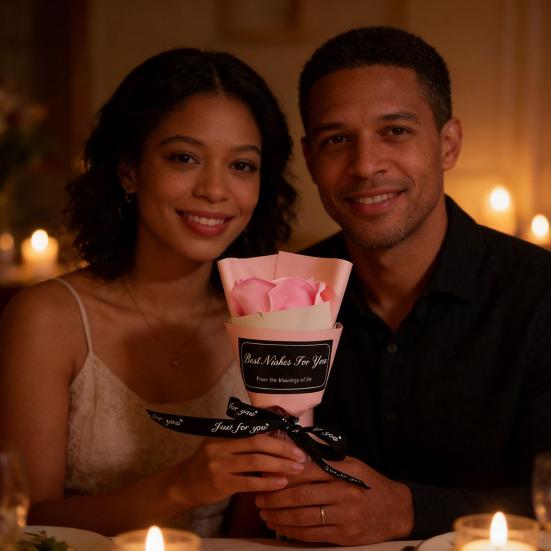 Mini Bukiet Wiecznych Róż Sztuczny Dyfuzor Mydlana Róża Bukiet Kwiatowy dla Mamy Kobiet Urodziny Walentynki Wystrój Wnętrza Domu Samochodu