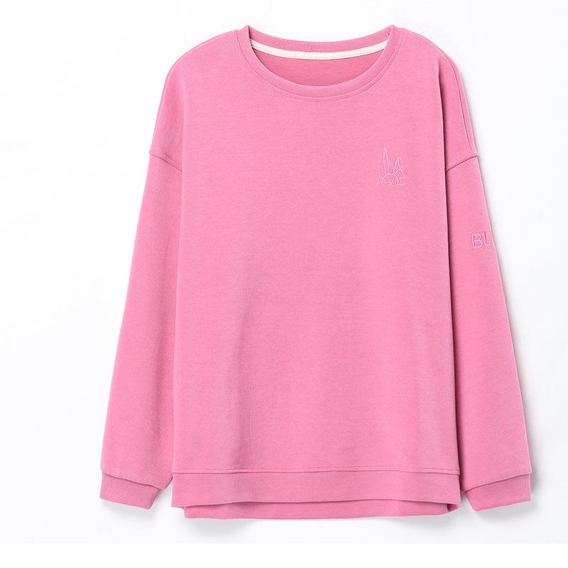 Women's 2024 Chic Korean-Style Loose Sweatshirt - Petite Spring/Autumn Trend