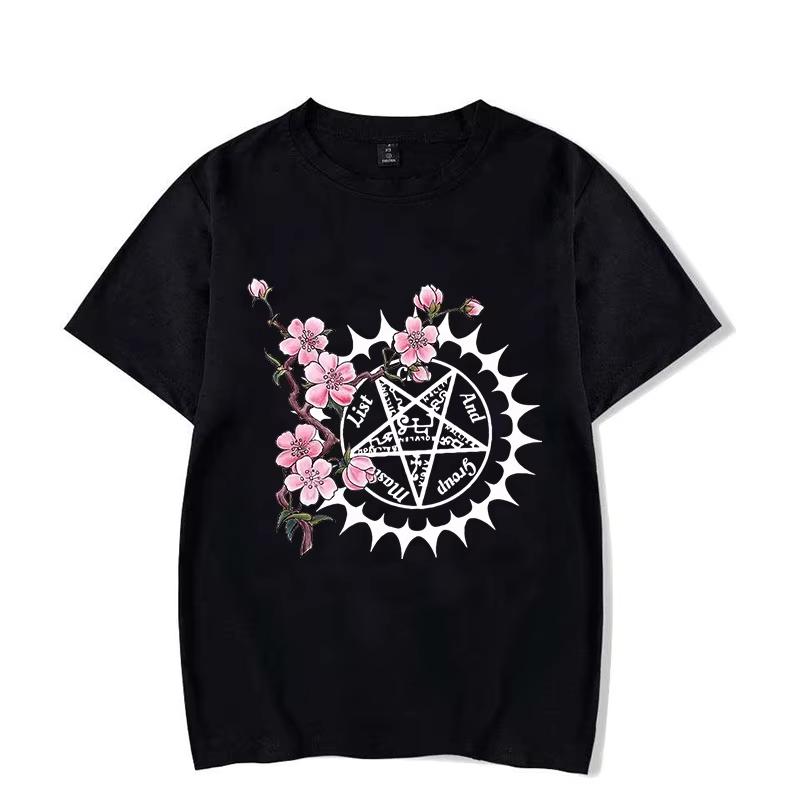 

Popular Anime Black Butler Cherry Blossom Summer Print Casual Short-sleeved Shirt Fashion Loose Women s Top T-shirt S