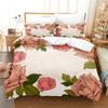 Pink Roses Bedding Set Duvet Cover Set 3d Digital Printing Comforter Cover Queen King Size For Girls Bedroom Fashion Design