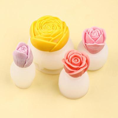 1 Pezzo Candela Profumata Fatta a Mano Stucco Resina Stampi Fai da Te Fiori Tulipano Rosa Stampo in Silicone Biscotti Cioccolato Caramelle Strumento per la Cottura
