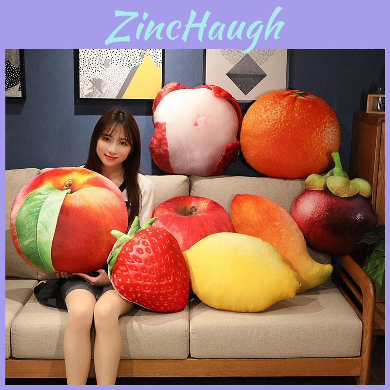 Realistic Fruit Plush Pillow With Soft Cotton Filling For Home Lounge And Bedside Use