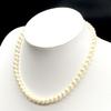 Akoya Pearl Necklace Natural Jewelry Pink Beige Approx. 41cm 6.5mm–7.0mm 27.0g Silver Clasp w/Box